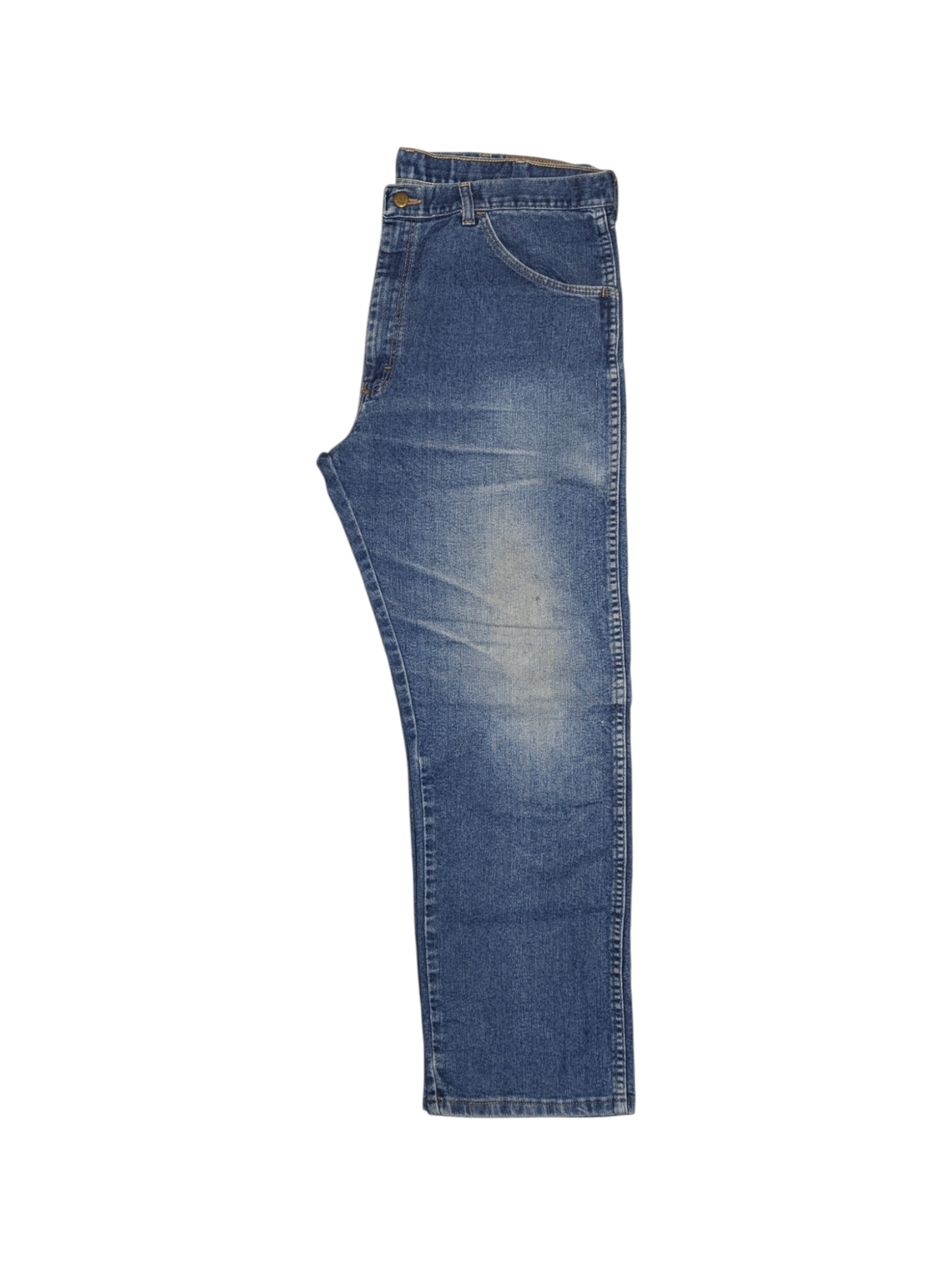 Wrangler Faded Blue Wash Straight Leg Baggy Fit Jeans 40"