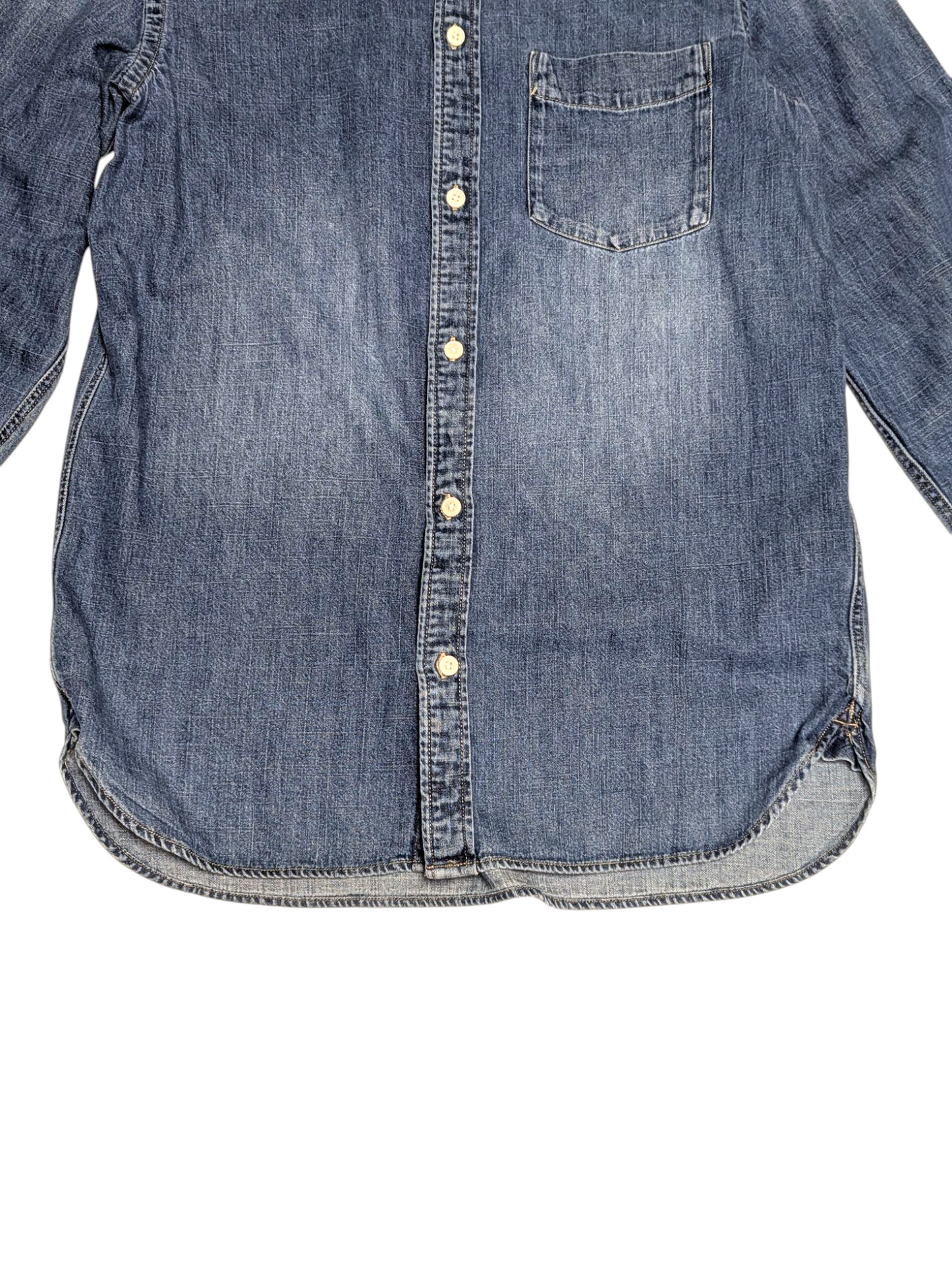 Preloved - H&M - Stone washed - Soft cotton Denim Shirt -  XS