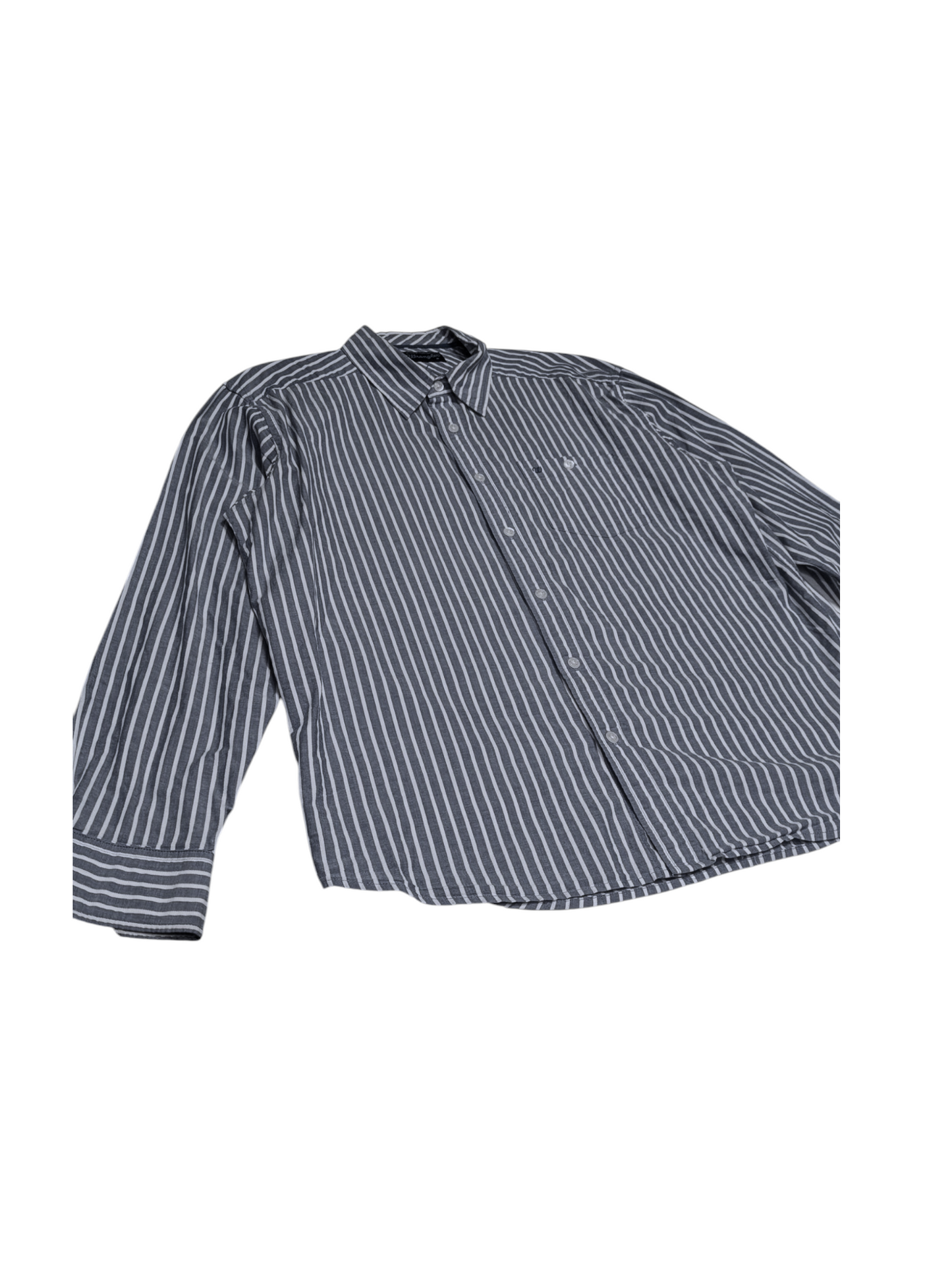 Vintage - Wrangler - Blue & White Western Shirt - Long Sleeve - Pocket Detail - XL