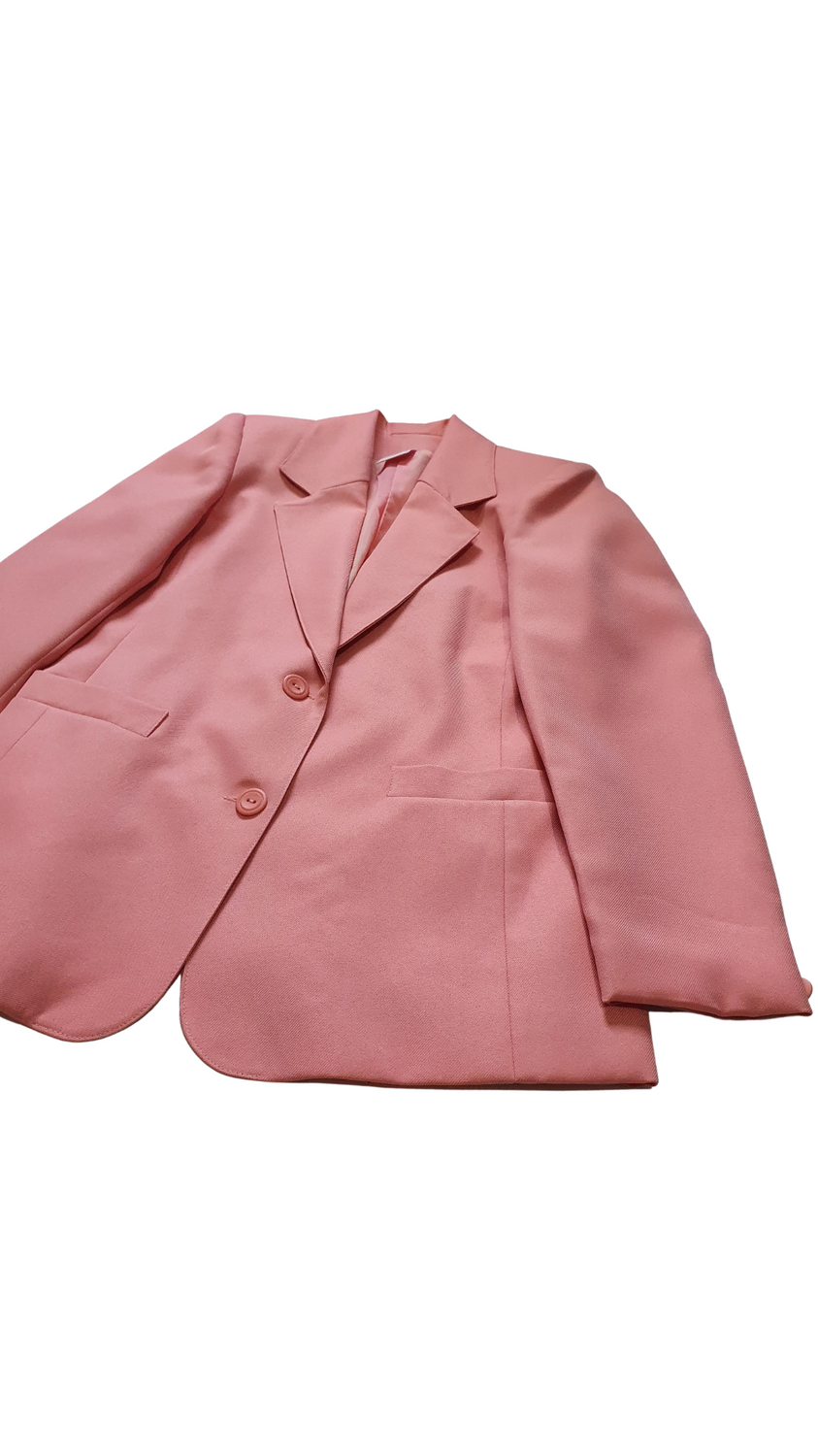 Preloved Blazer - Single Breasted - Bold Pink Oversized Blazer - UK16