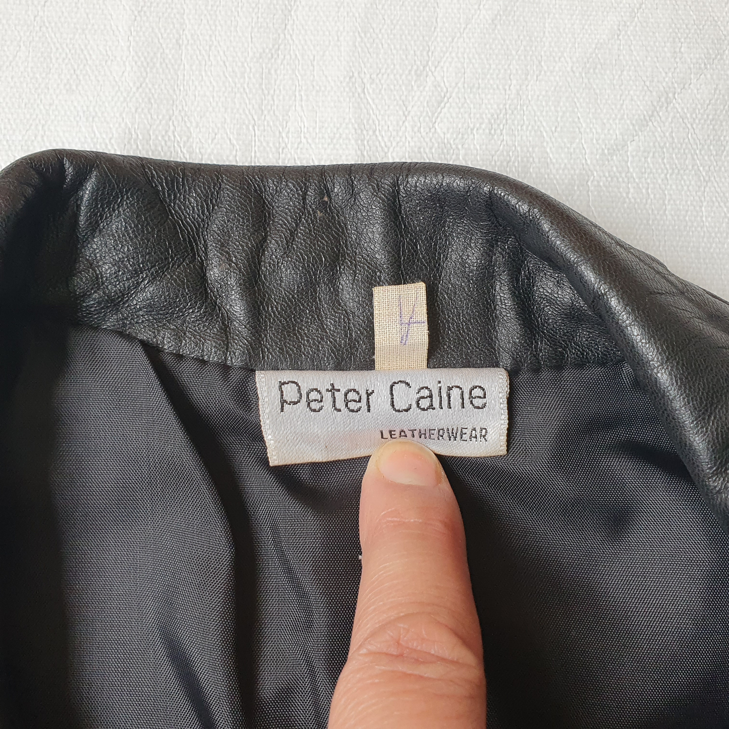 Vintage 'Peter Caine' Leather Sleeveless Biker Jacket - Medium