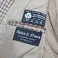 Vintage Aitken and Niven Checked Tan Plaid Wool Oversized Blazer 46"