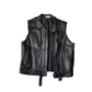 Vintage 'Peter Caine' Leather Sleeveless Biker Jacket - Medium