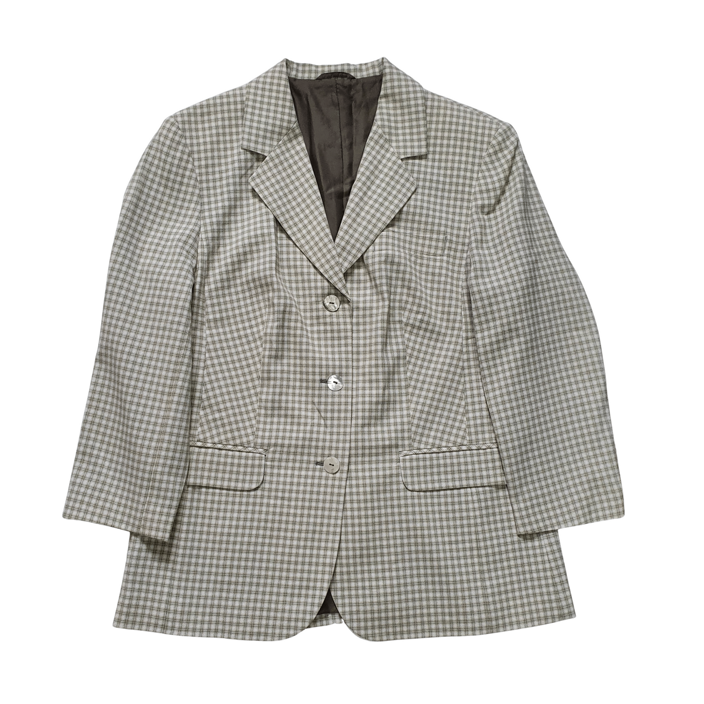 Vintage 'C&A' Light Summer Check Plaid Blazer 44"