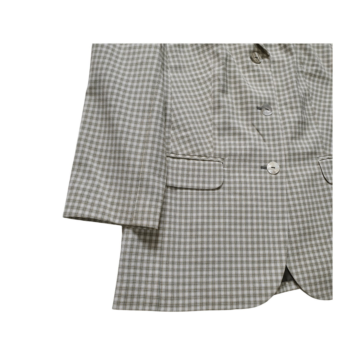 Vintage 'C&A' Light Summer Check Plaid Blazer 44"