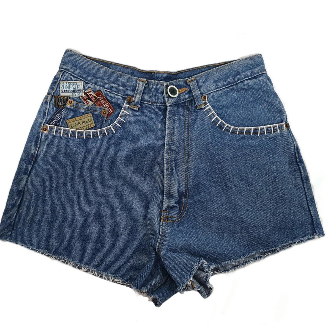 Vintage Zone Zone Bleu HIgh Waistes Denim Shorts