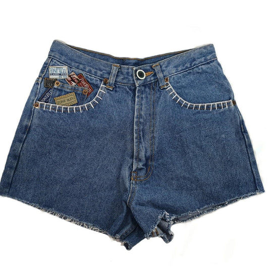 Vintage Zone Zone Bleu HIgh Waistes Denim Shorts