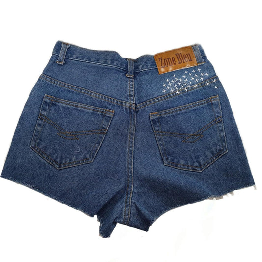 Vintage Zone Zone Bleu HIgh Waistes Denim Shorts