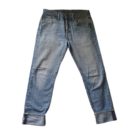 Vintage Levis 501 Jeans Button Fly Stone Wash W30