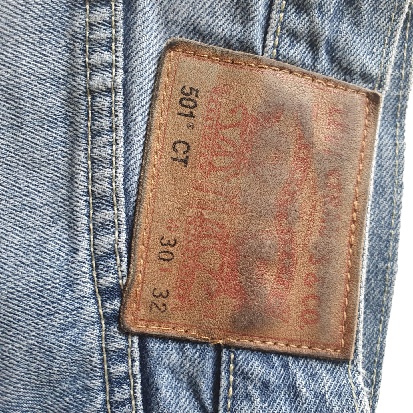 Vintage Levis 501 Jeans Button Fly Stone Wash W30