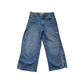Zara Side Split Popper High Waist Baggy Jeans W30