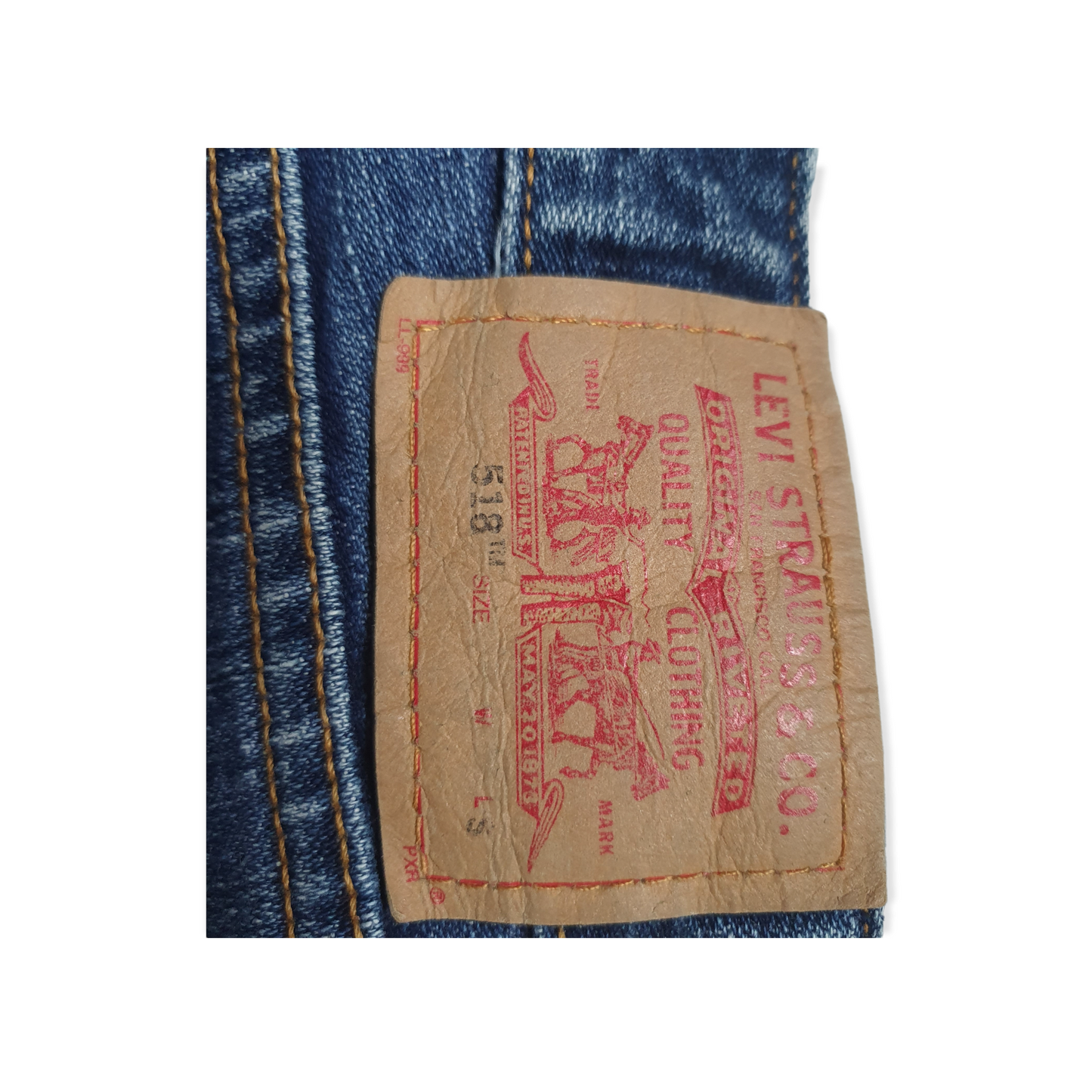 Levis 518  Preloved  Stone Wash Super Low Cut Denim Jeans W30