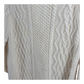 Handmade knitted Aran Cream Knit  Cardigan - M/L 46"