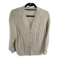 Handmade knitted Aran Cream Knit  Cardigan - M/L 46"