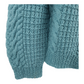 Handmade knitted cable knit Teal Cardigan - S/M 42"