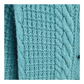 Handmade knitted cable knit Teal Cardigan - S/M 42"
