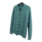 Handmade knitted cable knit Teal Cardigan - S/M 42"