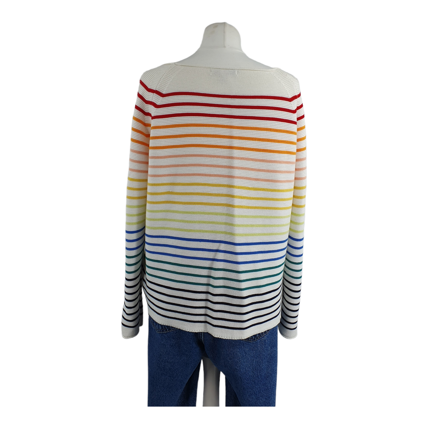 Multi colour stripe Bretin Knit Slash Neck Sweater - Next - Medium 44"