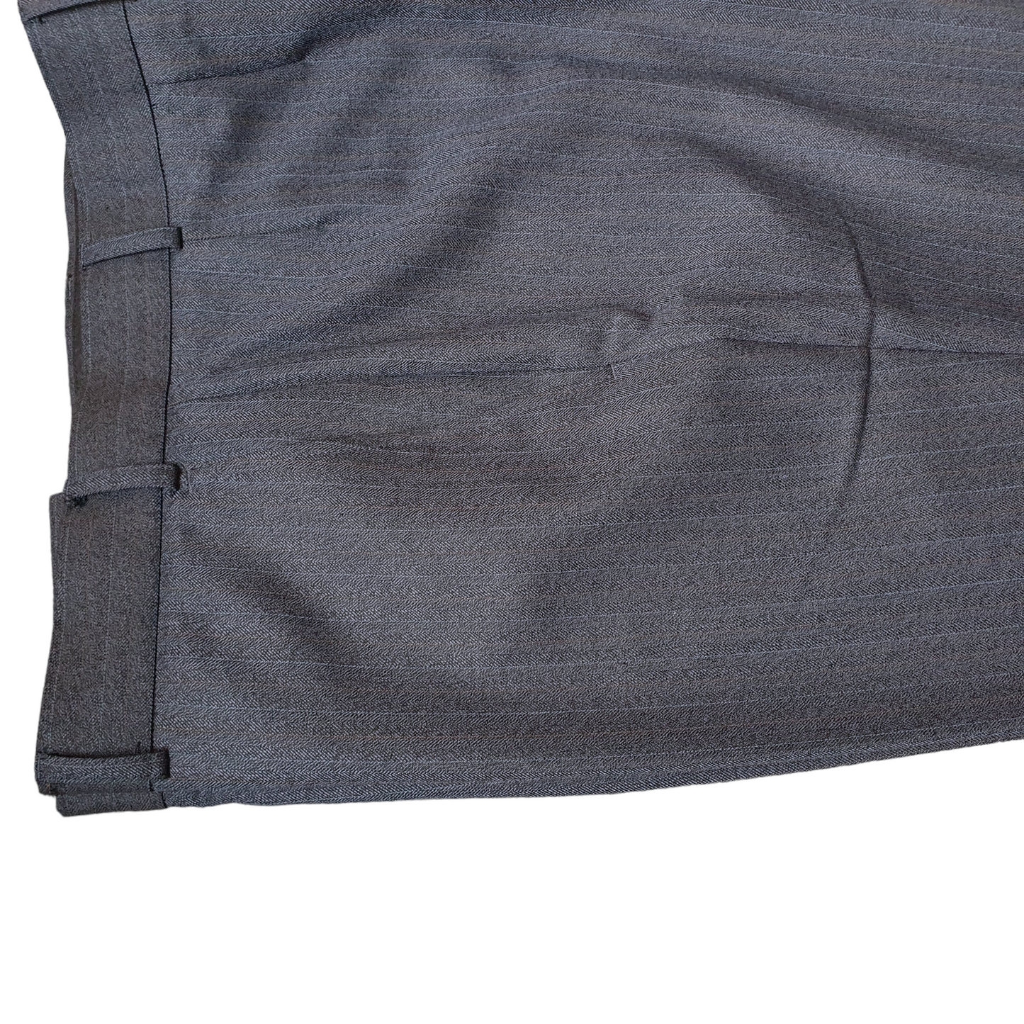 Grey Pinstripe Suit 2 Piece Single Breasted Chest 40" 50% Wool Preloved Brook Taverner Reid & Taylor