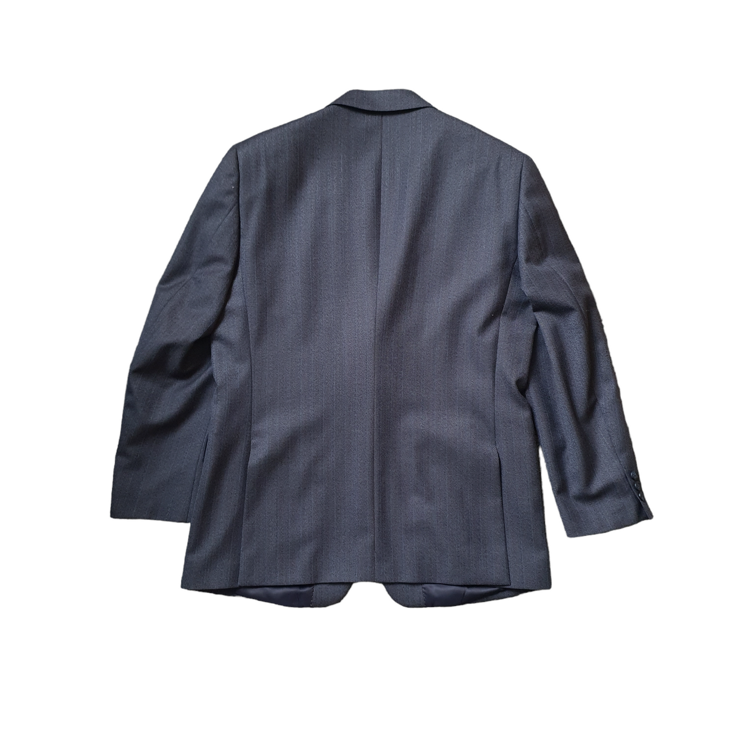 Grey Pinstripe Suit 2 Piece Single Breasted Chest 40" 50% Wool Preloved Brook Taverner Reid & Taylor